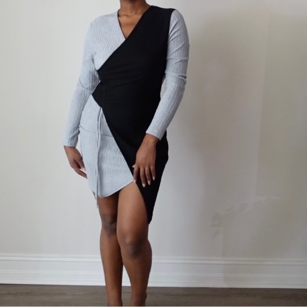 Cupshe Black and Gray Women's Dress